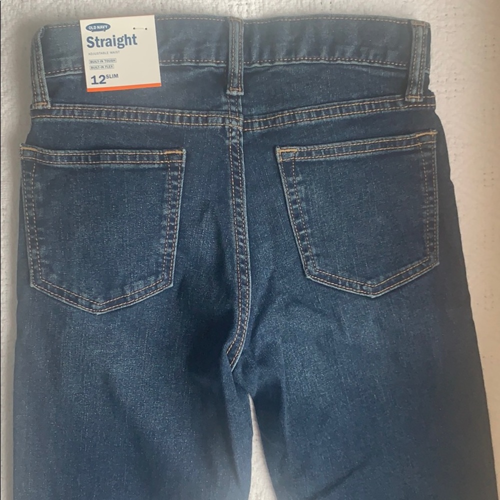 Old Navy Boys 12 Slim Straight Jeans (3 pair) - Picture 12 of 13